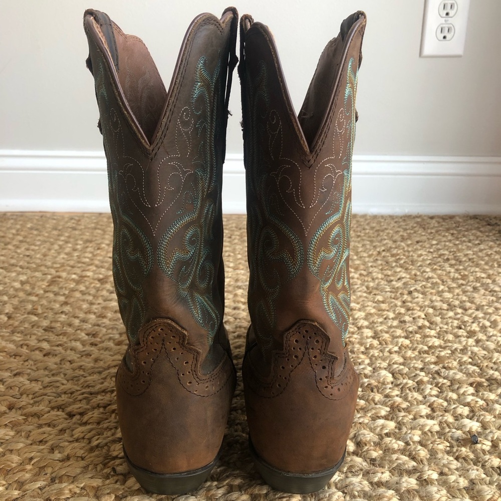 Justin Boots Brown and Blue Women's Western Boots - Picture 9 of 12